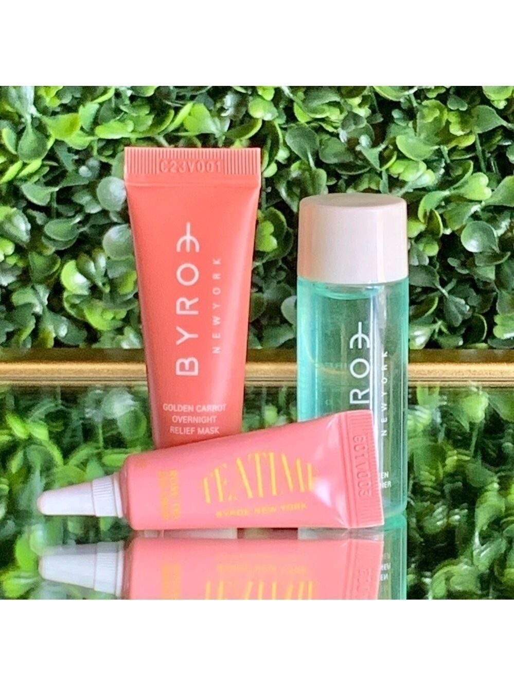 Byroe Rose Tea Eye Cream, Bitter Green Essence, Golden Carrot Mask NEW | Bundle